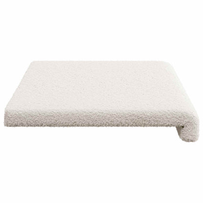 Bench Cushion Sherpa Fabric Cream Depth 35 cm