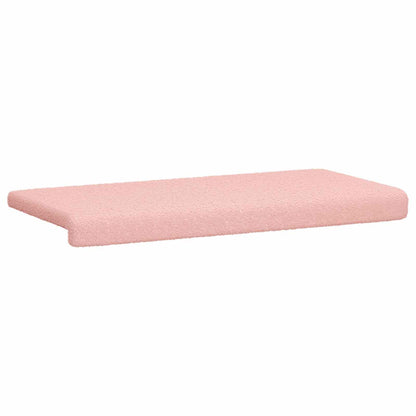 Bench Cushion Sherpa Fabric Pink Depth 35 cm