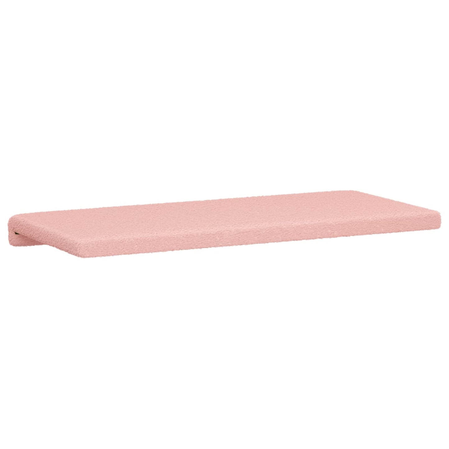 Bench Cushion Sherpa Fabric Pink Depth 35 cm