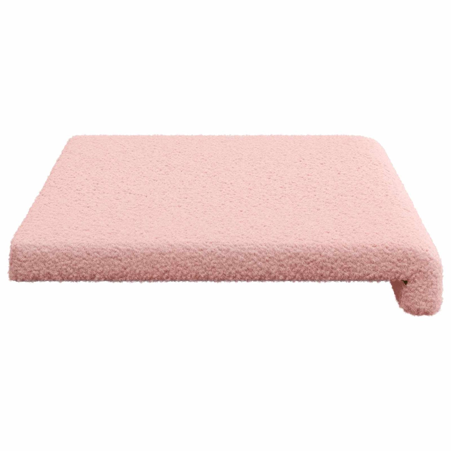 Bench Cushion Sherpa Fabric Pink Depth 35 cm
