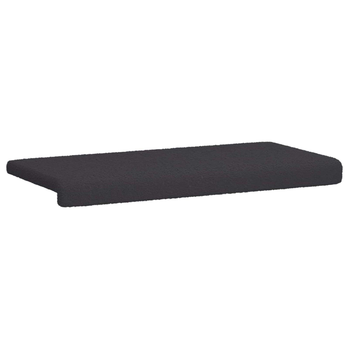 Bench Cushion Sherpa Fabric Dark Grey Depth 35 cm