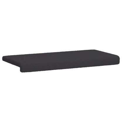 Bench Cushion Sherpa Fabric Dark Grey Depth 35 cm