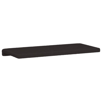 Bench Cushion Sherpa Fabric Black Depth 35 cm