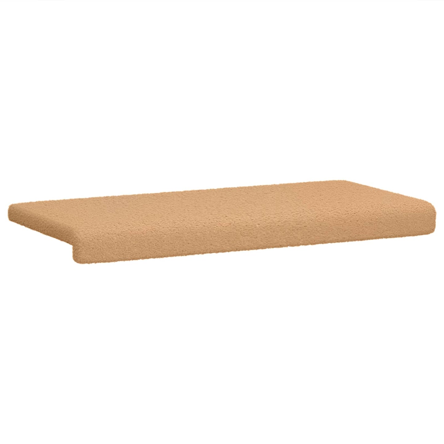 Bench Cushion Sherpa Fabric Beige Depth 35 cm
