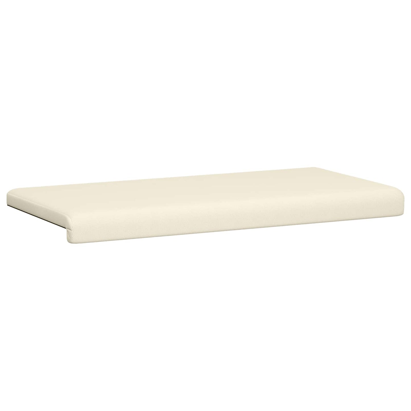 Bench Cushion Textured Velvet Cream Depth 35 cm