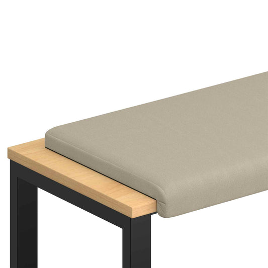 Bench Cushion Textured Velvet Sand Depth 35 cm