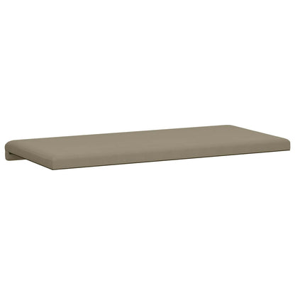 Bench Cushion Textured Velvet Khaki Depth 35 cm