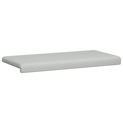 Bench Cushion Textured Velvet Light Grey Depth 35 cm