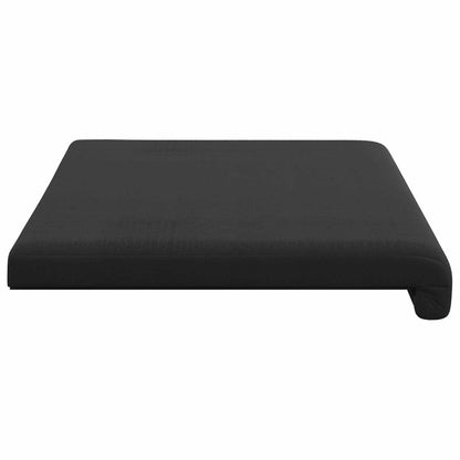 Bench Cushion Textured Velvet Black Depth 35 cm