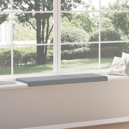 Bench Cushion Fabric Light Grey Depth 35 cm