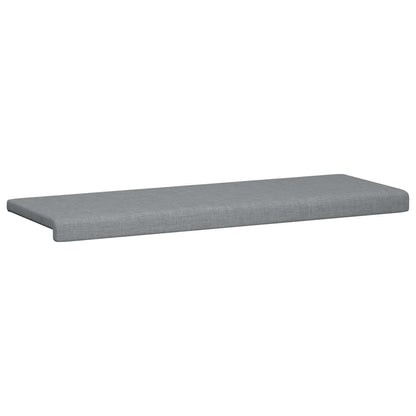 Bench Cushion Fabric Light Grey Depth 35 cm