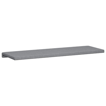 Bench Cushion Fabric Light Grey Depth 35 cm