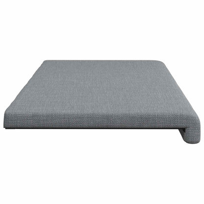 Bench Cushion Fabric Light Grey Depth 35 cm