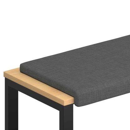 Bench Cushion Fabric Dark Grey Depth 35 cm