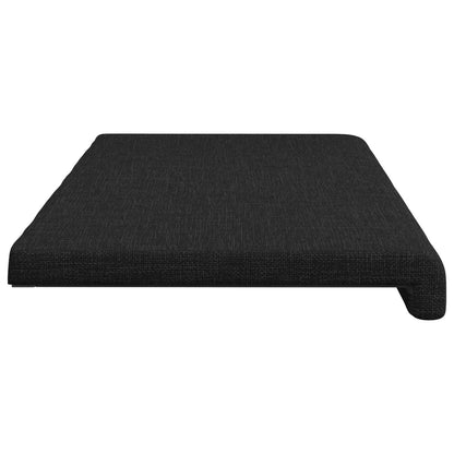 Bench Cushion Fabric Black Depth 35 cm