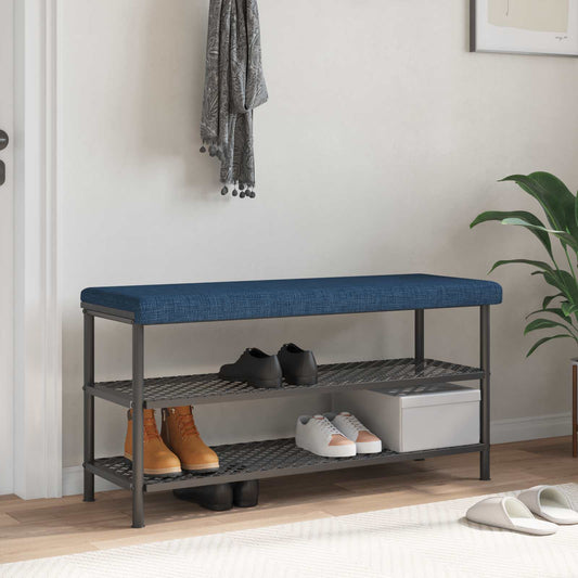 Bench Cushion Fabric Blue Depth 35 cm