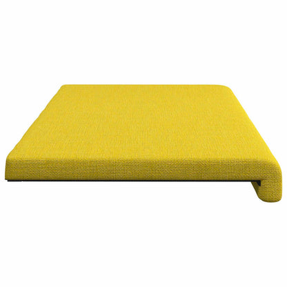 Bench Cushion Fabric Light Yellow Depth 35 cm