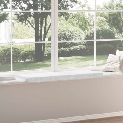 Bench Cushion Fabric White Depth 35 cm
