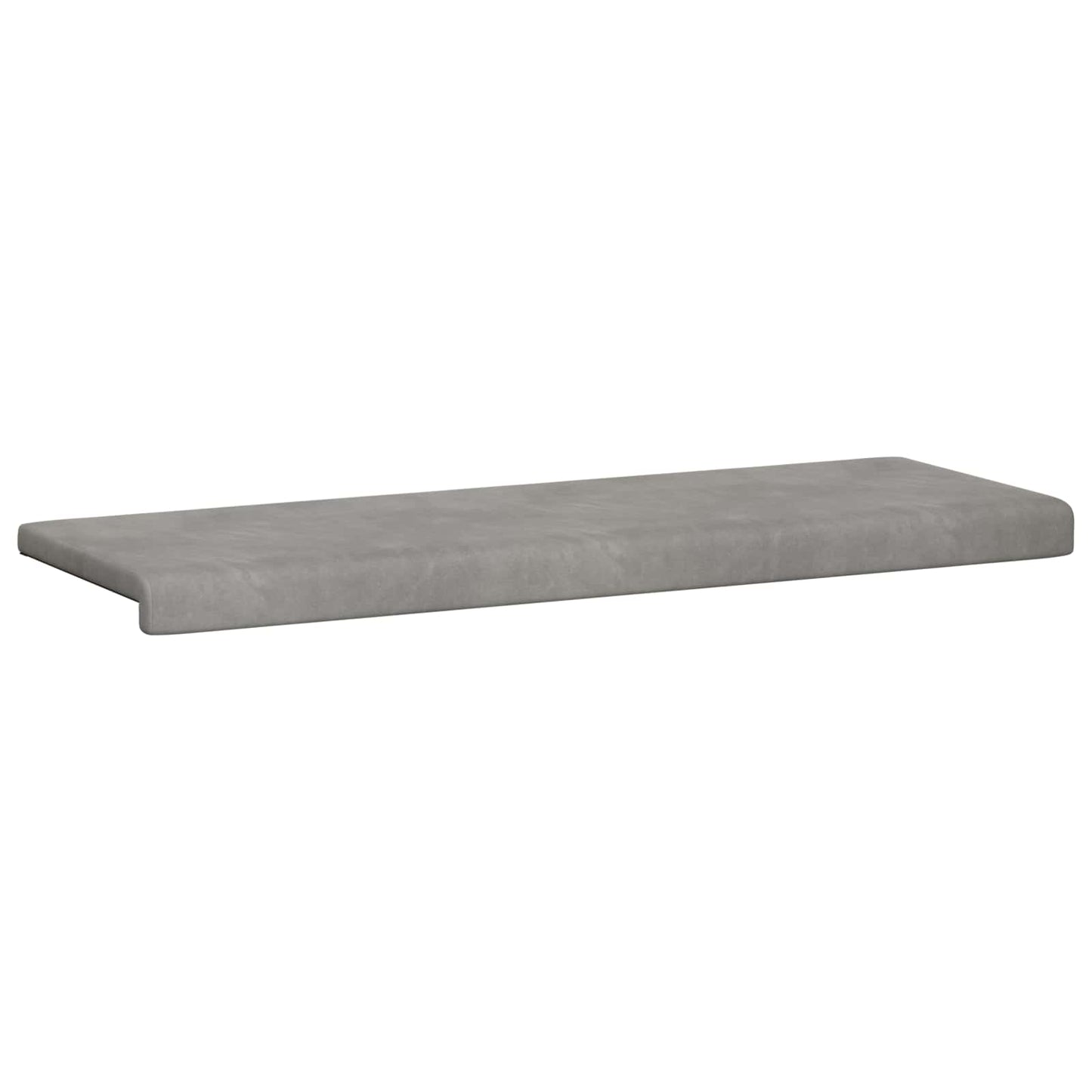 Bench Cushion Velvet Light Grey Depth 35 cm