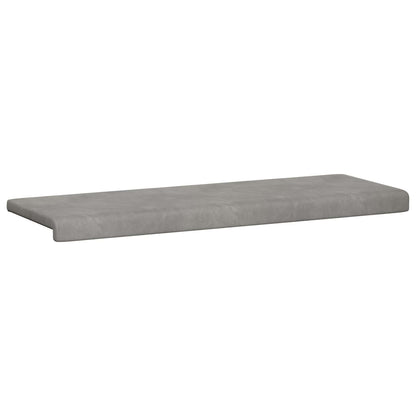 Bench Cushion Velvet Light Grey Depth 35 cm