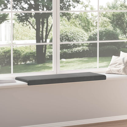 Bench Cushion Velvet Dark Grey Depth 35 cm