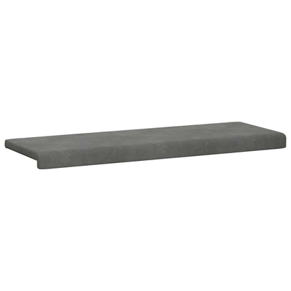 Bench Cushion Velvet Dark Grey Depth 35 cm