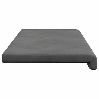 Bench Cushion Velvet Dark Grey Depth 35 cm