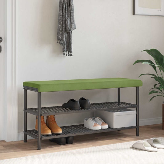Bench Cushion Velvet Light Green Depth 35 cm