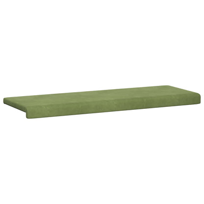 Bench Cushion Velvet Light Green Depth 35 cm