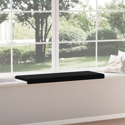 Bench Cushion Velvet Black Depth 35 cm