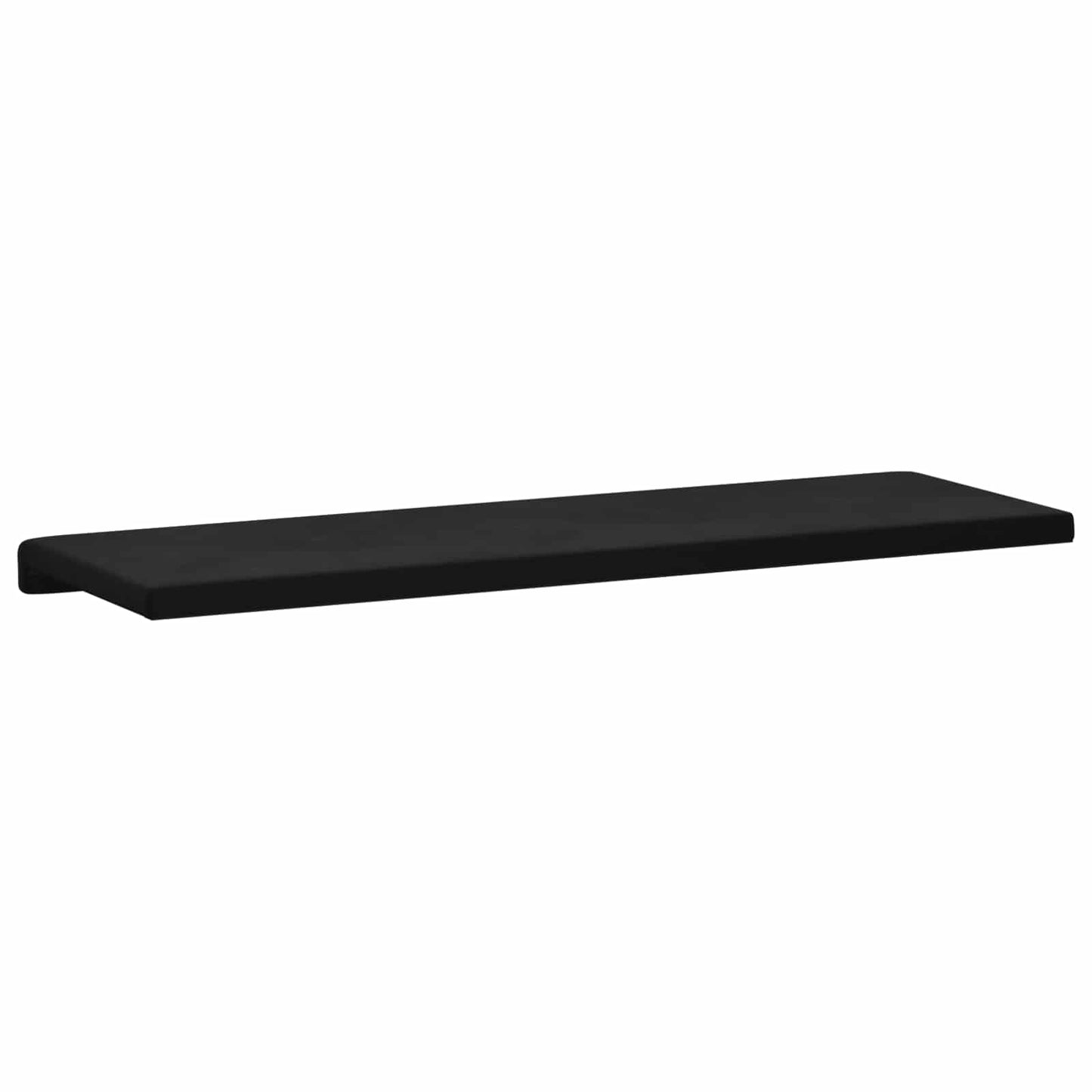 Bench Cushion Velvet Black Depth 35 cm