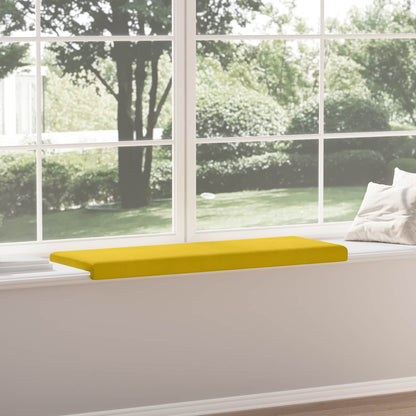 Bench Cushion Velvet Yellow Depth 35 cm