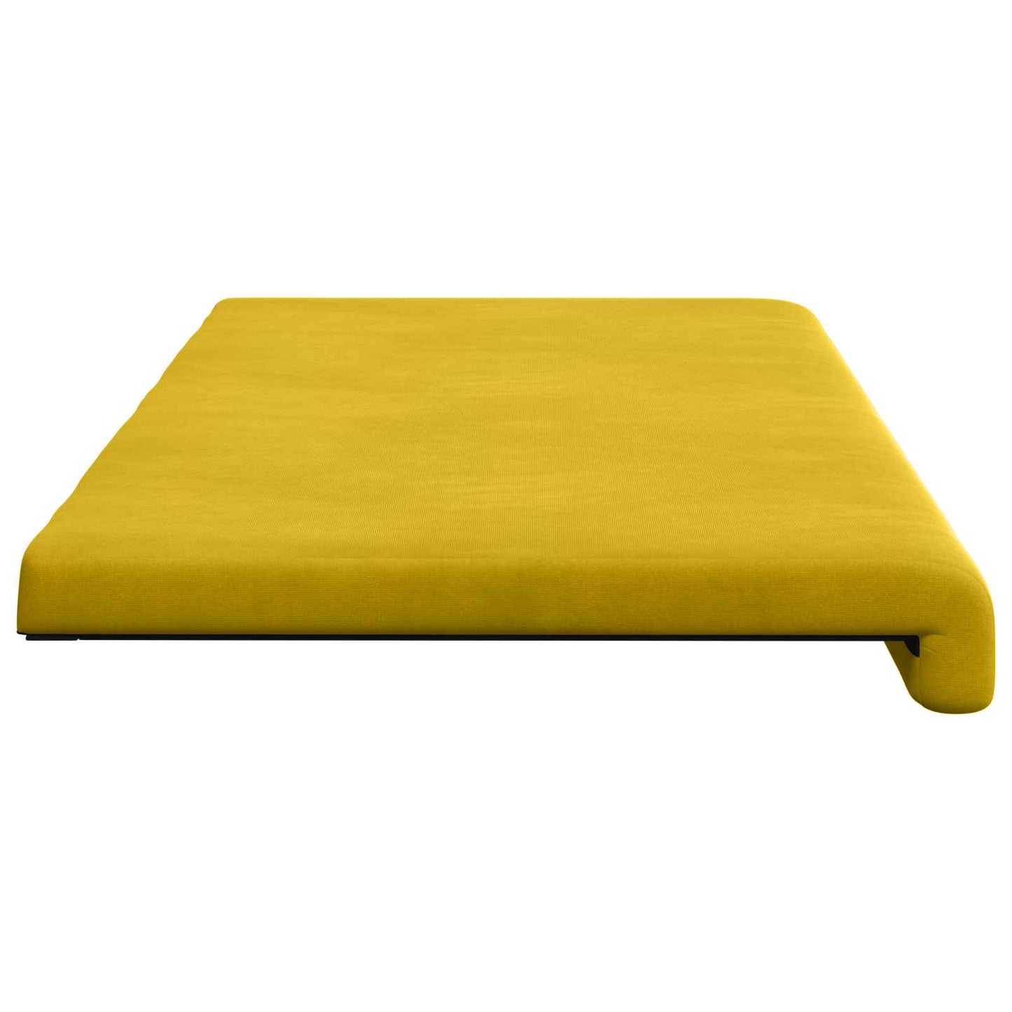 Bench Cushion Velvet Yellow Depth 35 cm