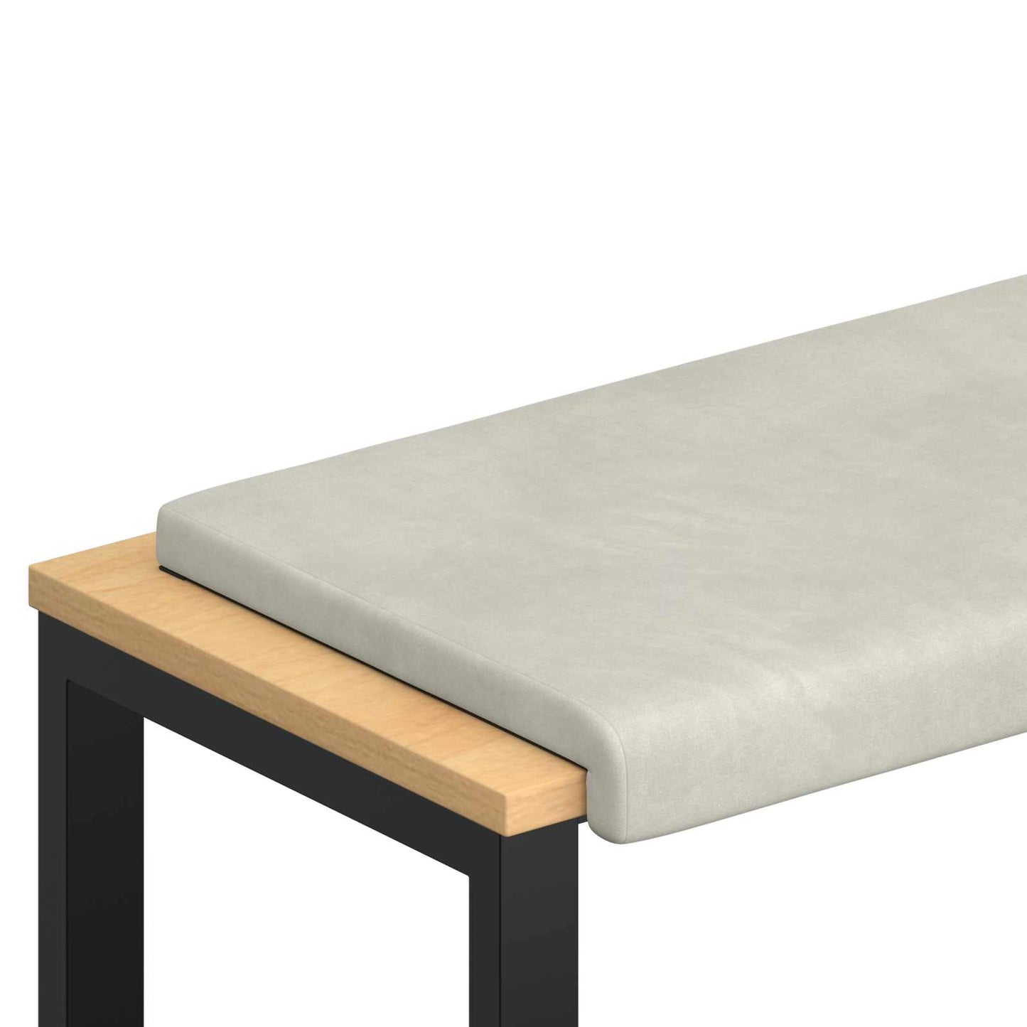 Bench Cushion Velvet Cream Depth 35 cm