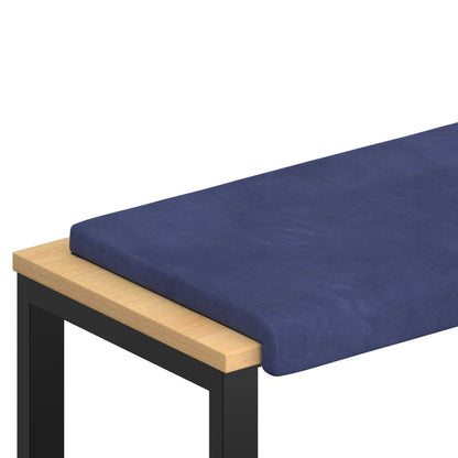 Bench Cushion Velvet Police Blue Depth 35 cm