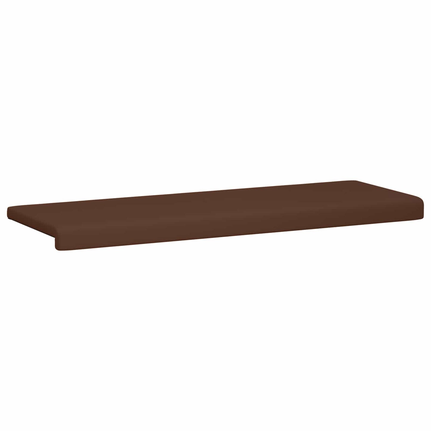 Bench Cushion Faux Leather Brown Depth 35 cm