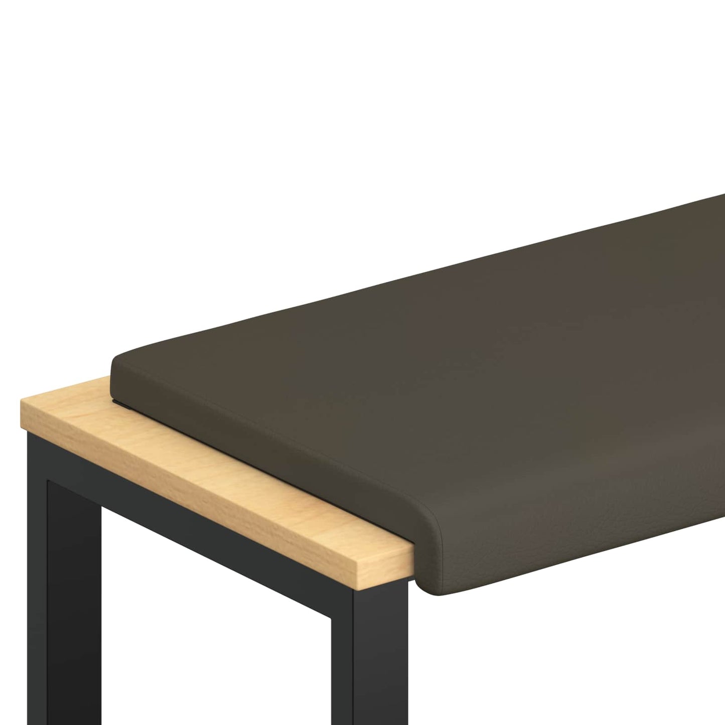 Bench Cushion Faux Leather Grey Depth 35 cm