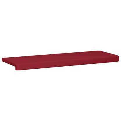 Bench Cushion Faux Leather Wine Red Depth 35 cm