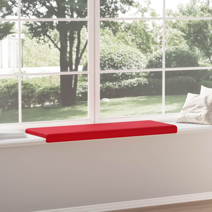 Bench Cushion Faux Leather Red Depth 35 cm