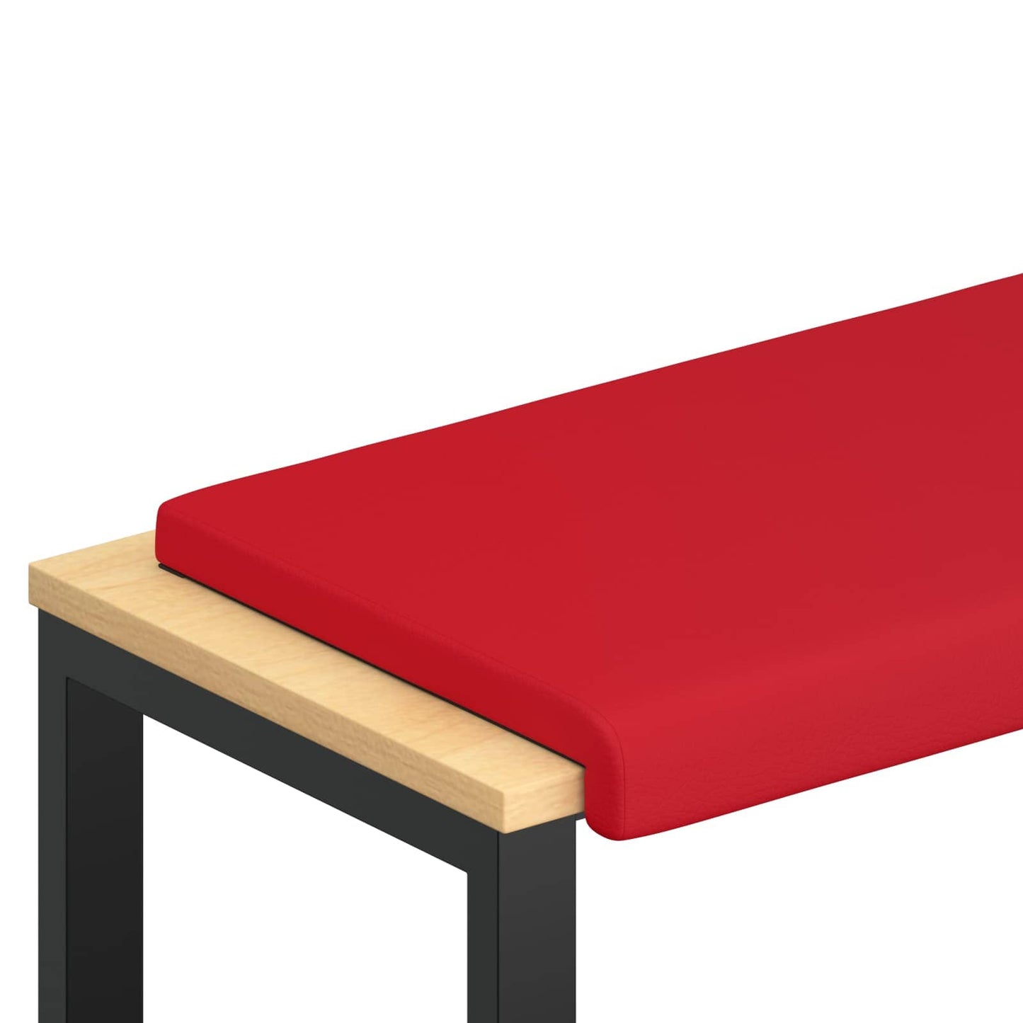 Bench Cushion Faux Leather Red Depth 35 cm
