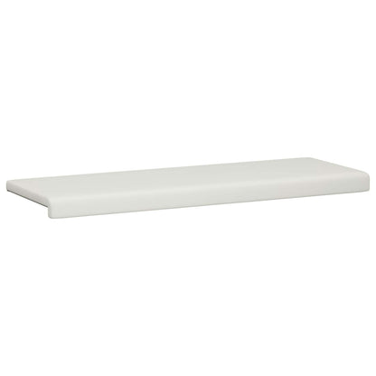 Bench Cushion Faux Leather White Depth 35 cm
