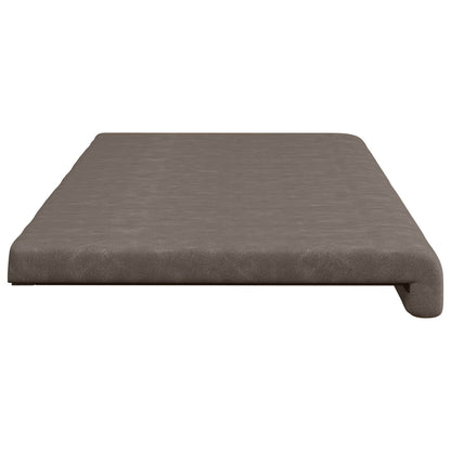Bench Cushion Faux Leather Grey Depth 35 cm