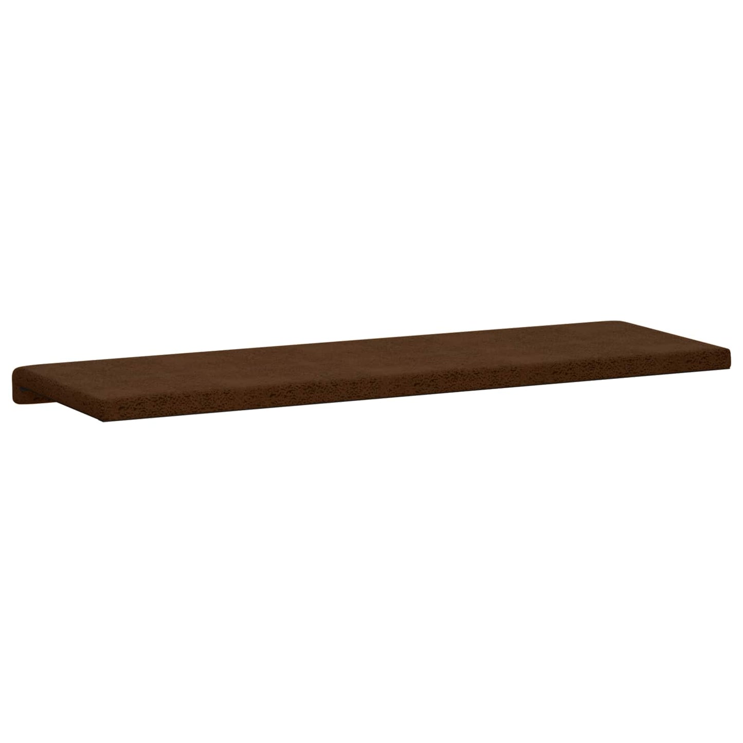 Bench Cushion Faux Suede Fabric Brown Depth 35 cm