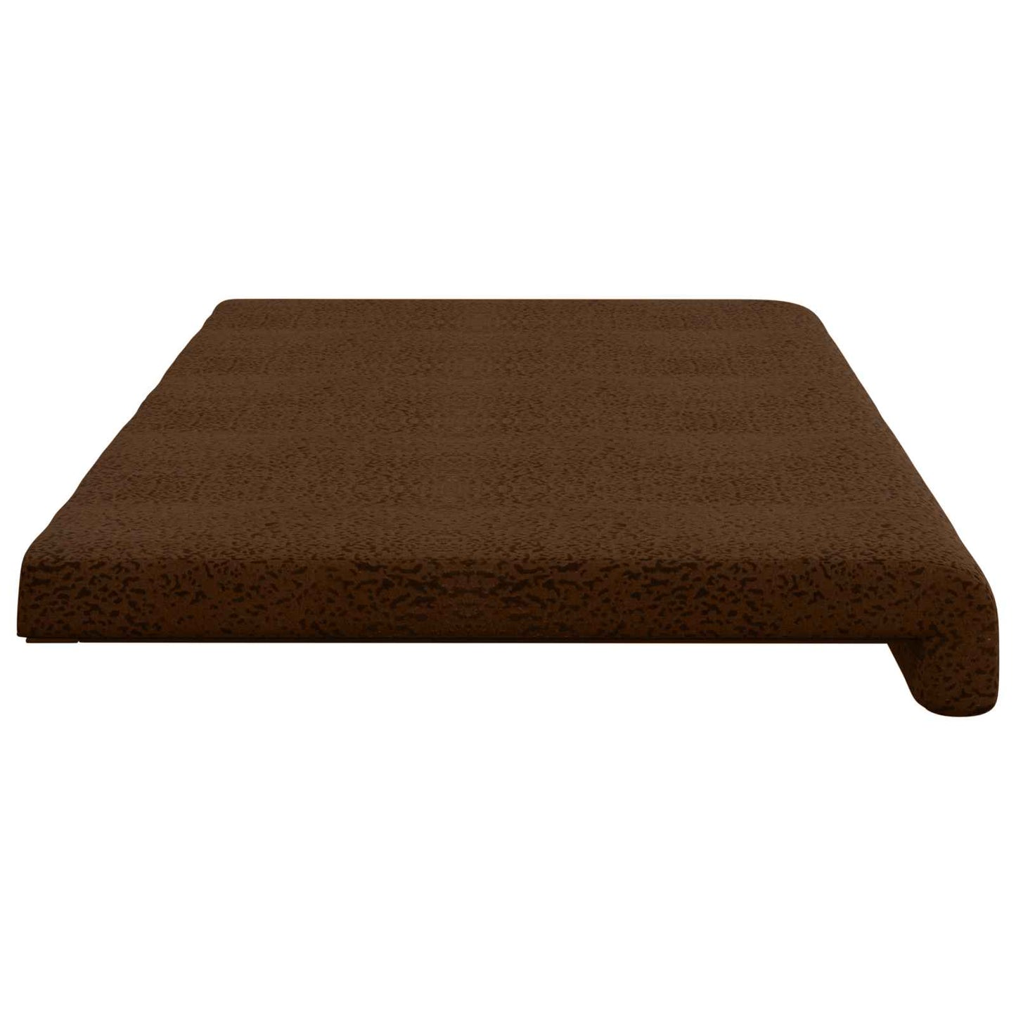 Bench Cushion Faux Suede Fabric Brown Depth 35 cm