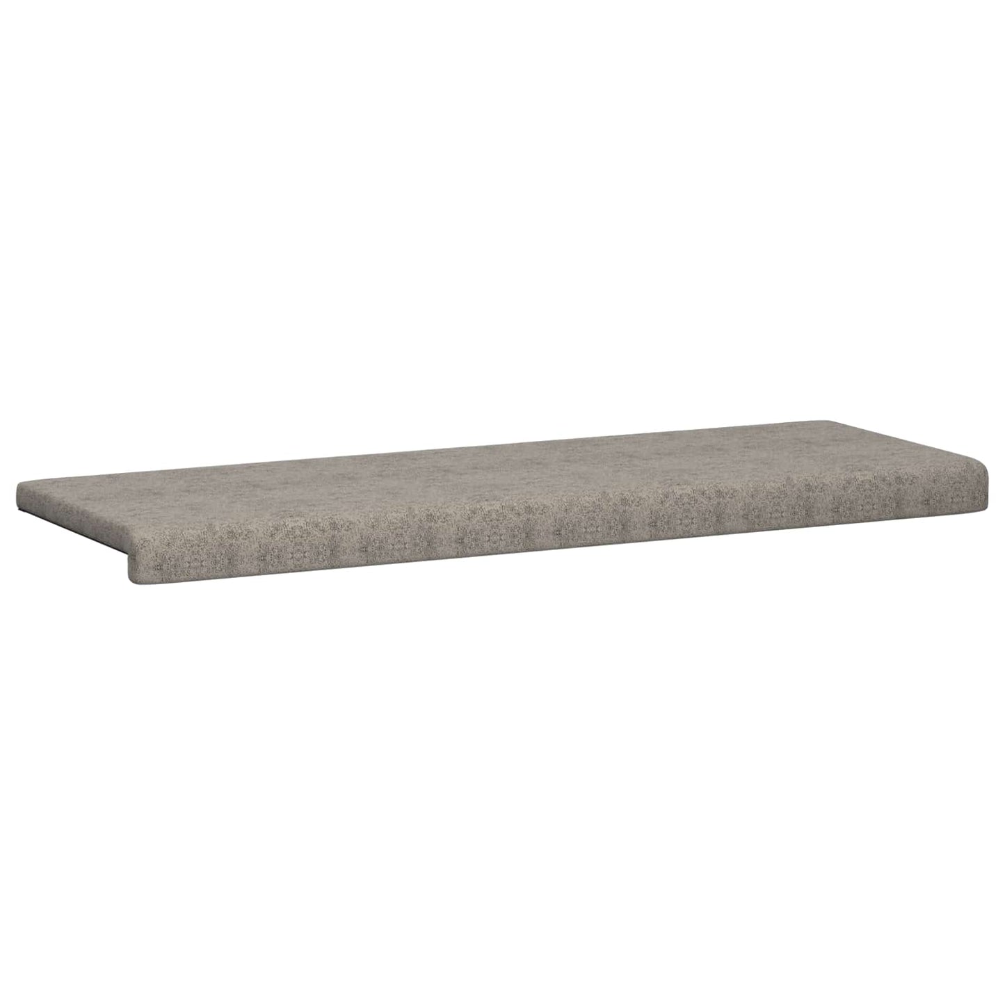 Bench Cushion Faux Suede Fabric Light Grey Depth 35 cm