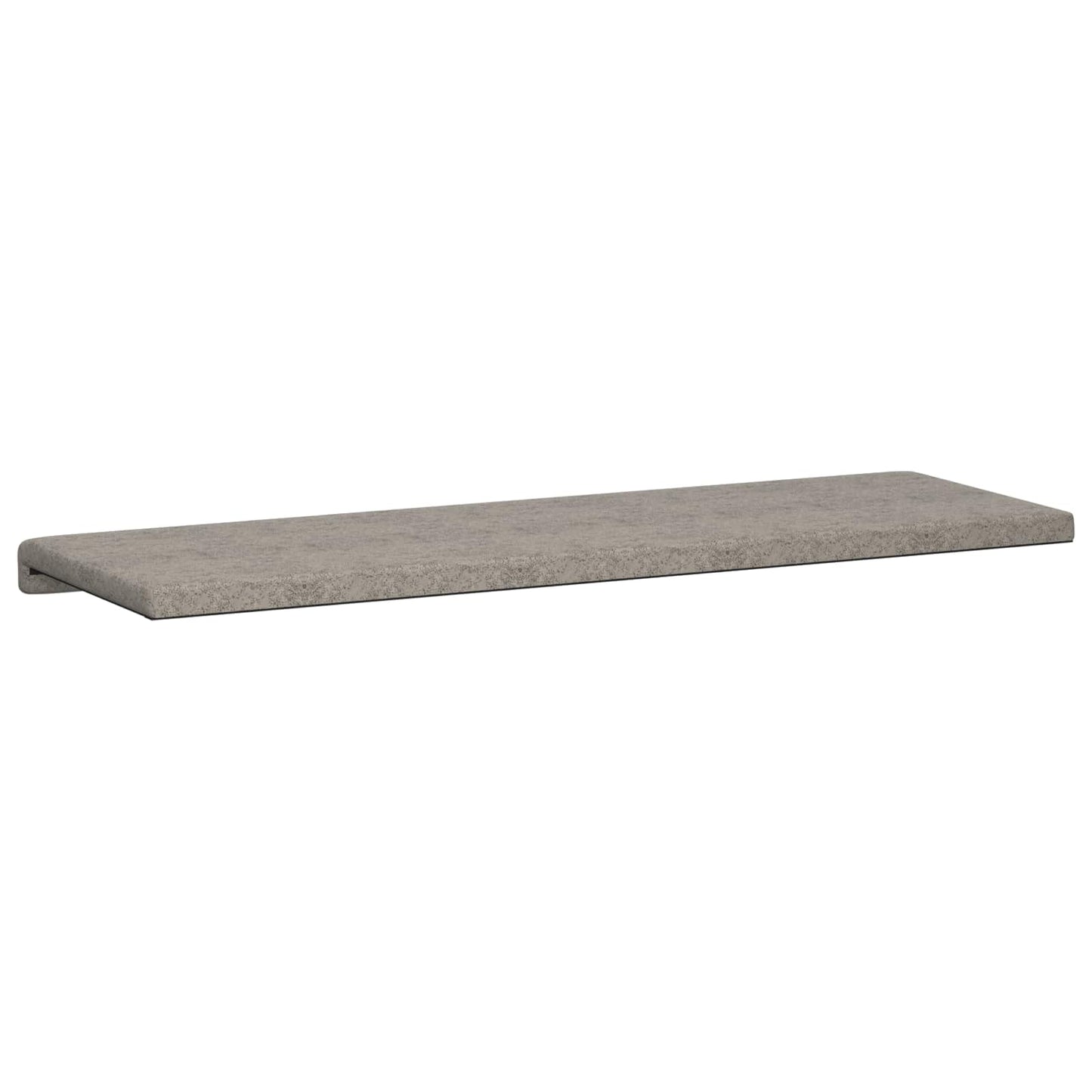 Bench Cushion Faux Suede Fabric Light Grey Depth 35 cm
