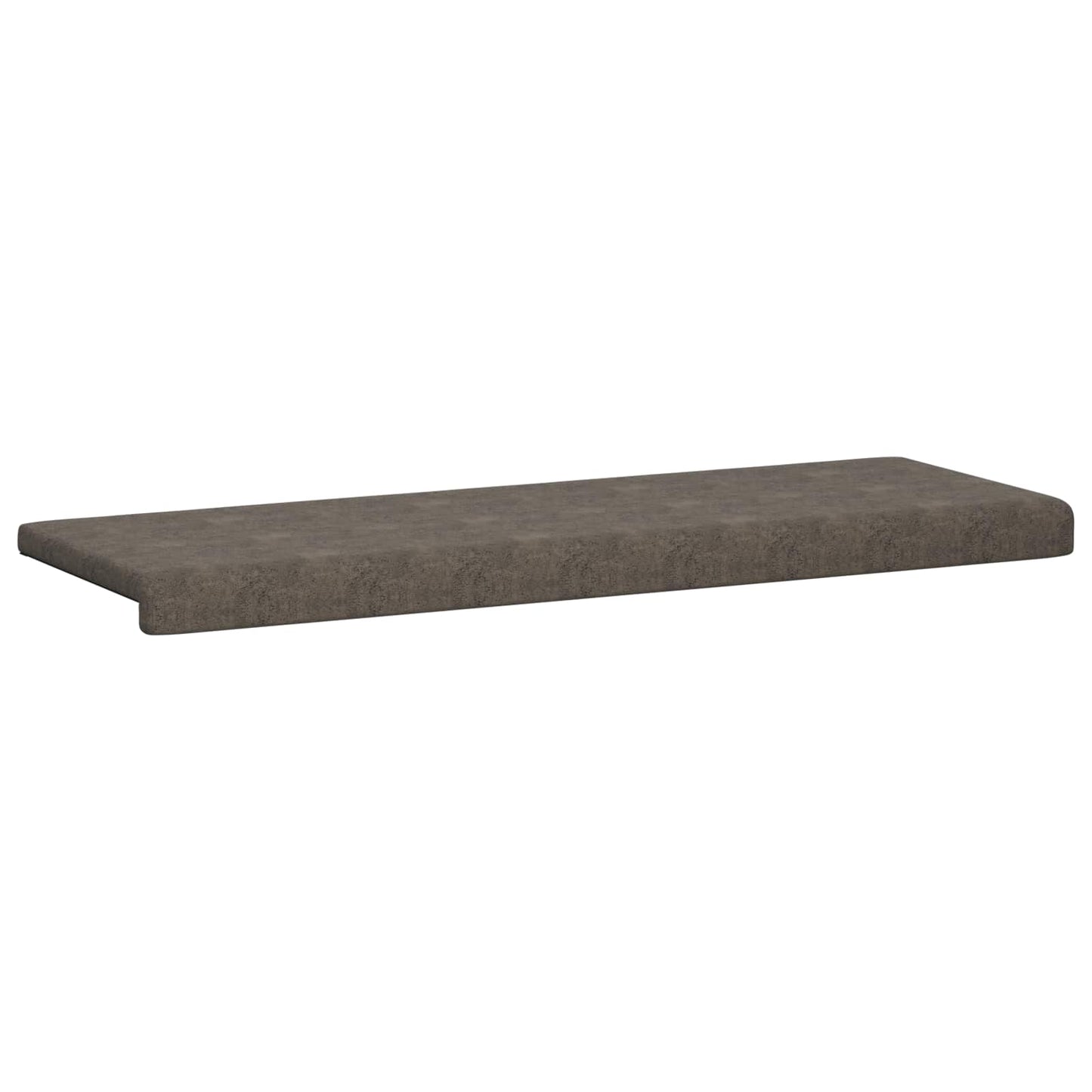 Bench Cushion Faux Suede Fabric Dark Grey Depth 35 cm