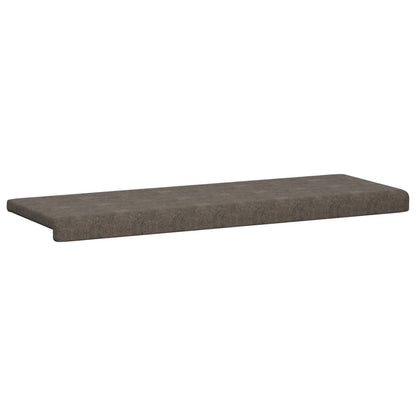 Bench Cushion Faux Suede Fabric Dark Grey Depth 35 cm