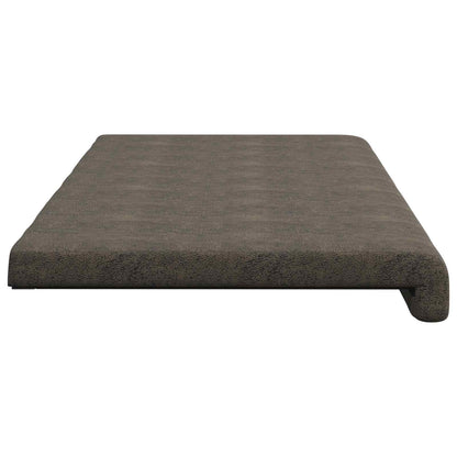 Bench Cushion Faux Suede Fabric Dark Grey Depth 35 cm