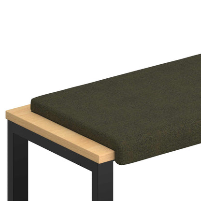 Bench Cushion Faux Suede Fabric Army Green Depth 35 cm